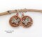 Round Copper Dangle Earrings with Silver Tone Butterflies - Earthy Nature Jewelry Gifts for Women and Teen Girls product 2